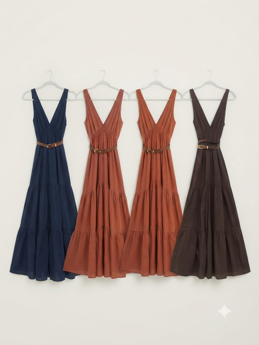 Kleid mit Gurt