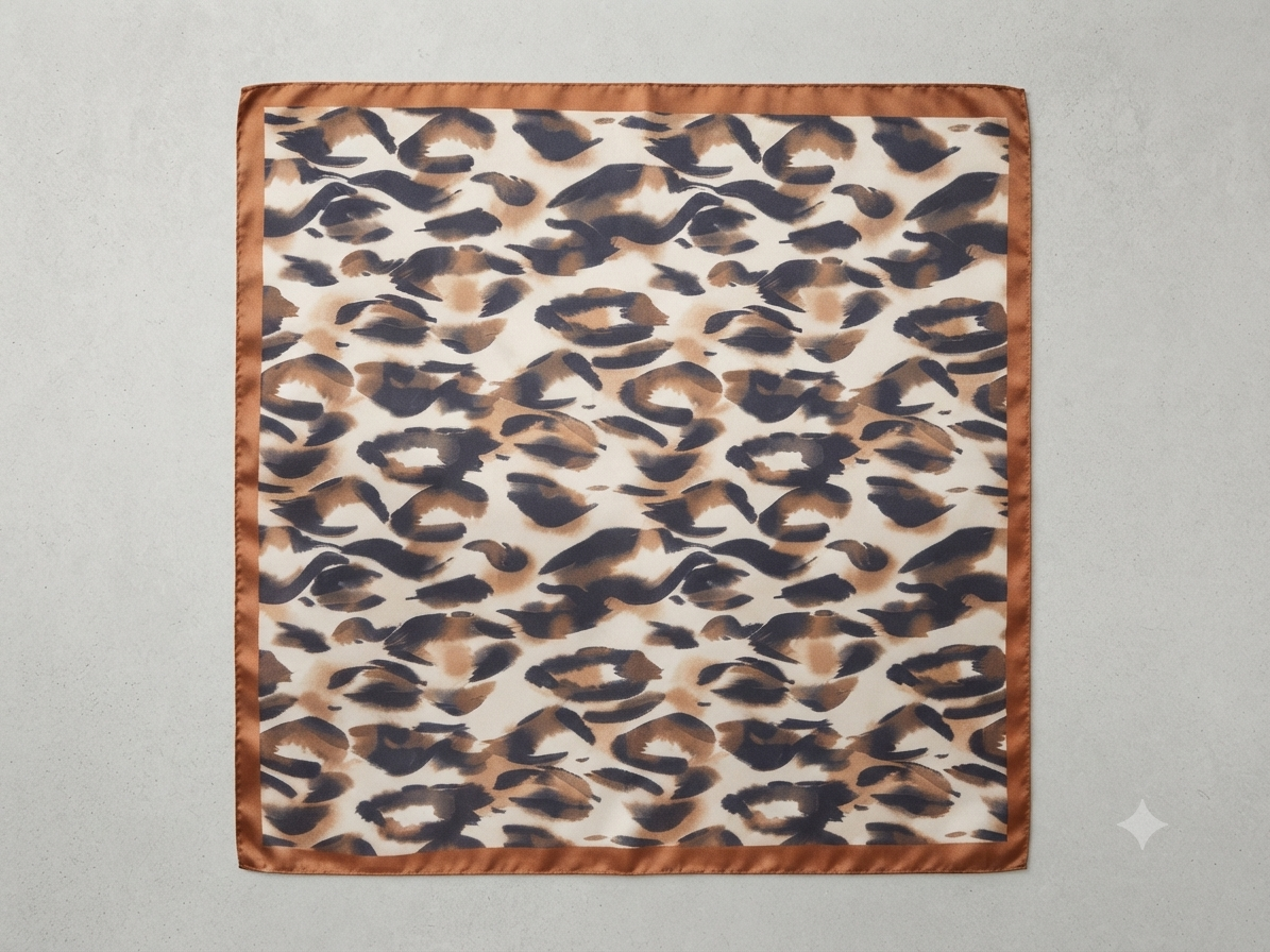 Schal/ Foulard Satin Optik Leo