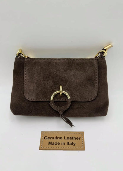 Handtasche Echtleder "Perla" dunkelbraun