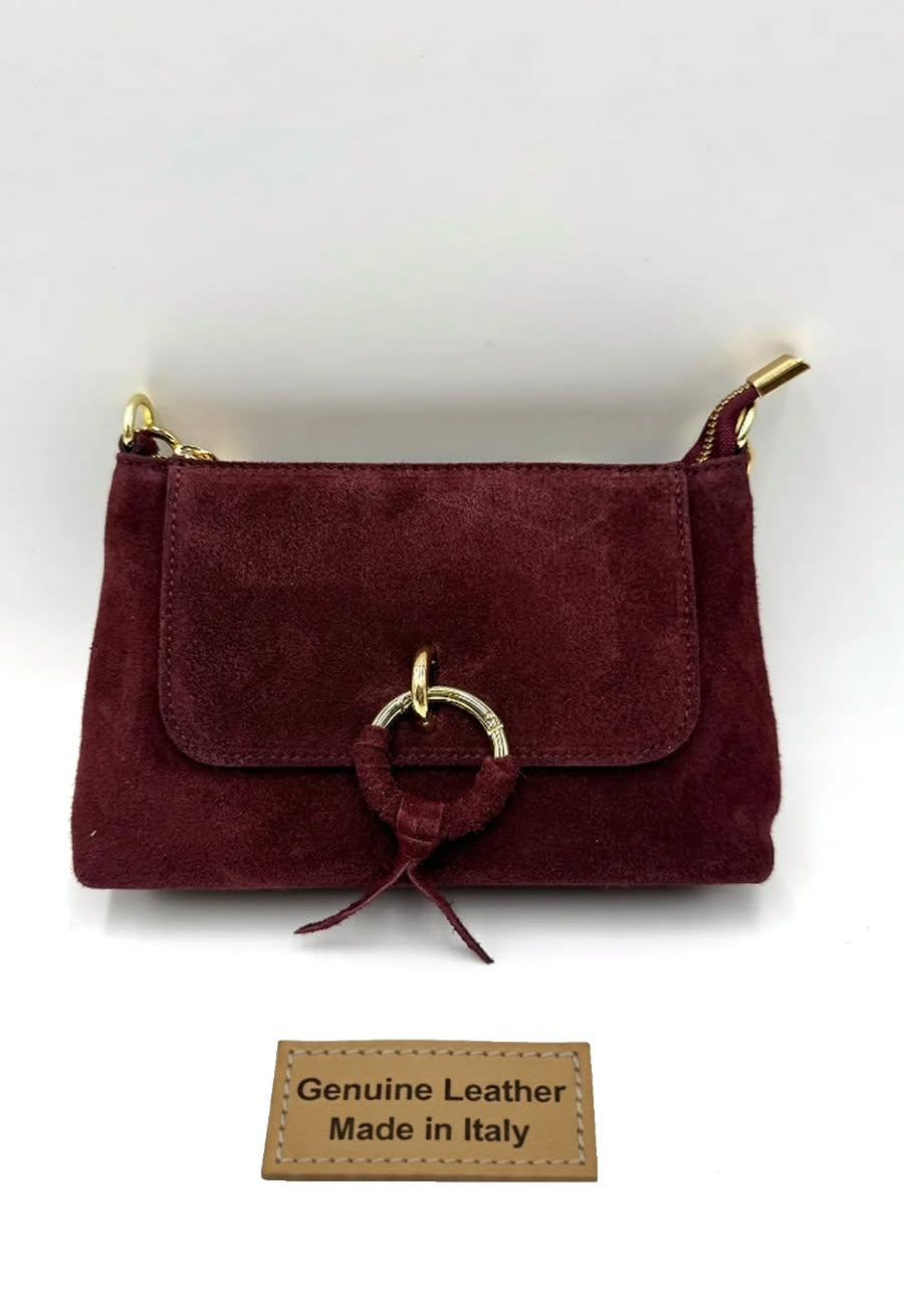 Handtasche Echtleder "Perla" bordeaux