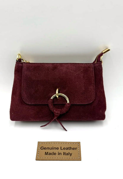Handtasche Echtleder "Perla" bordeaux