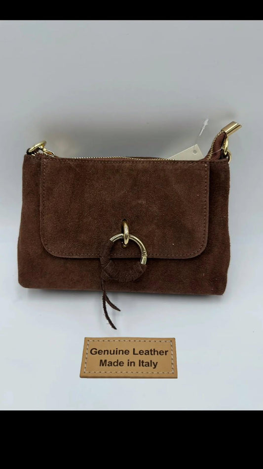 Handtasche Echtleder "Perla" hellbraun