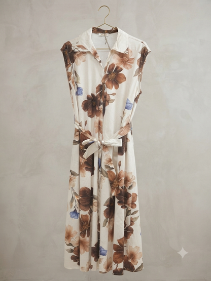 Kleid mit braunen Blumen