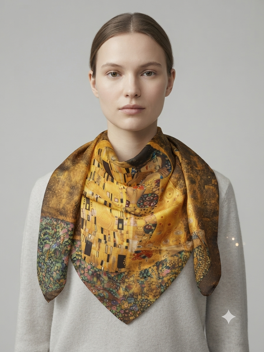 Schal / Foulard Seiden Optik