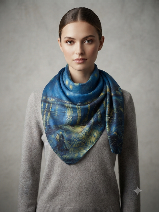 Schal /Foulard Seiden Optik