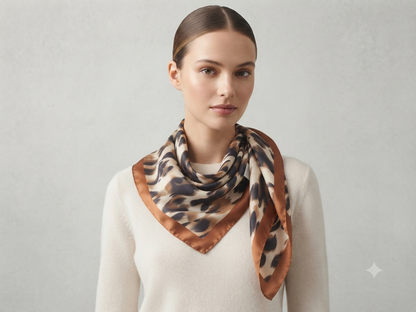Schal/ Foulard Satin Optik Leo