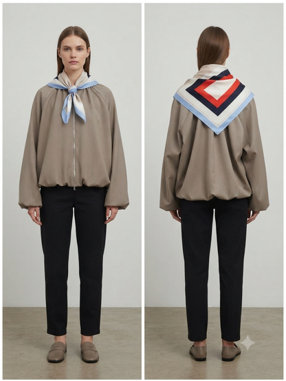 Übergangsjacke mit Foulard