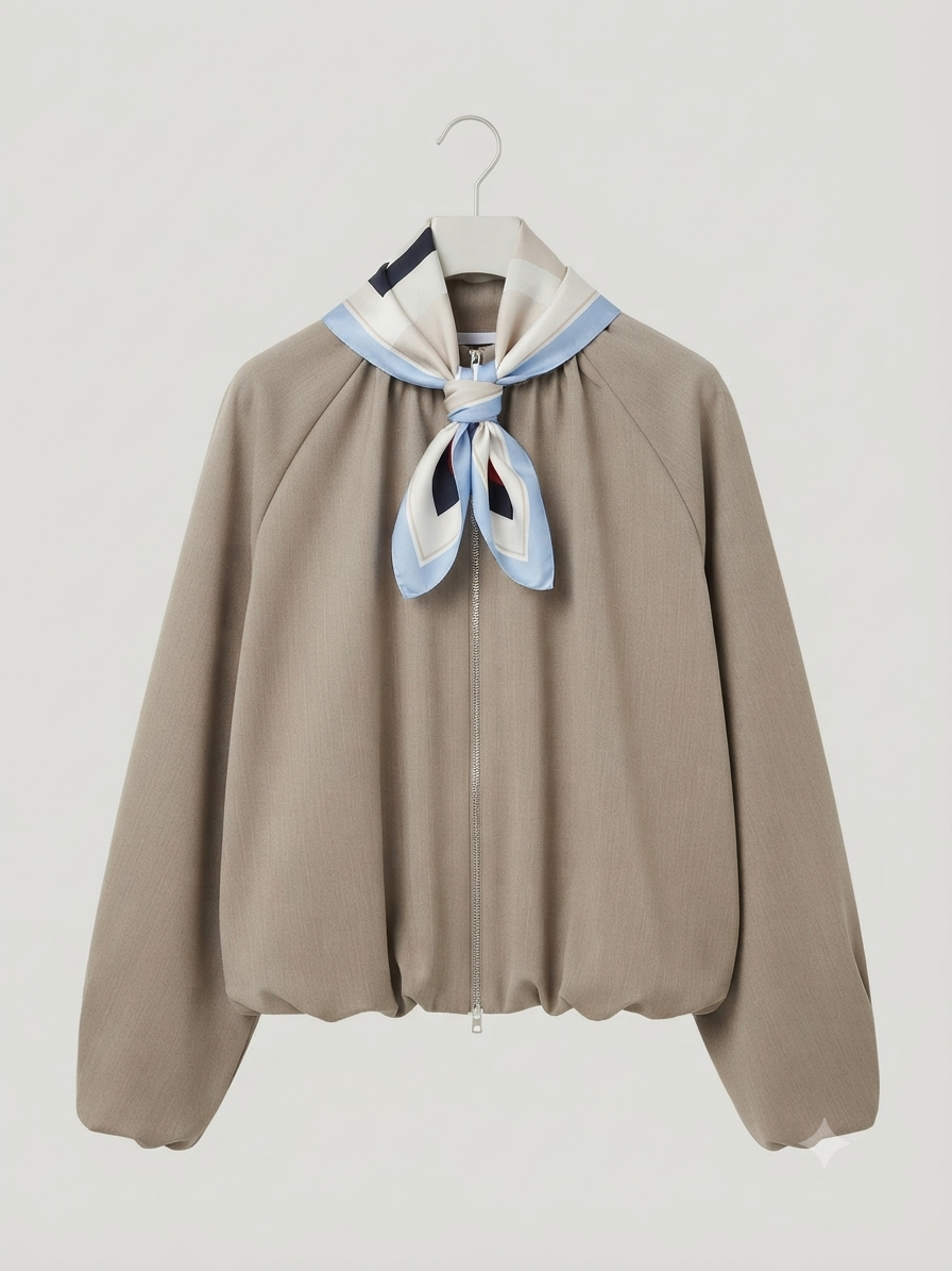 Übergangsjacke mit Foulard