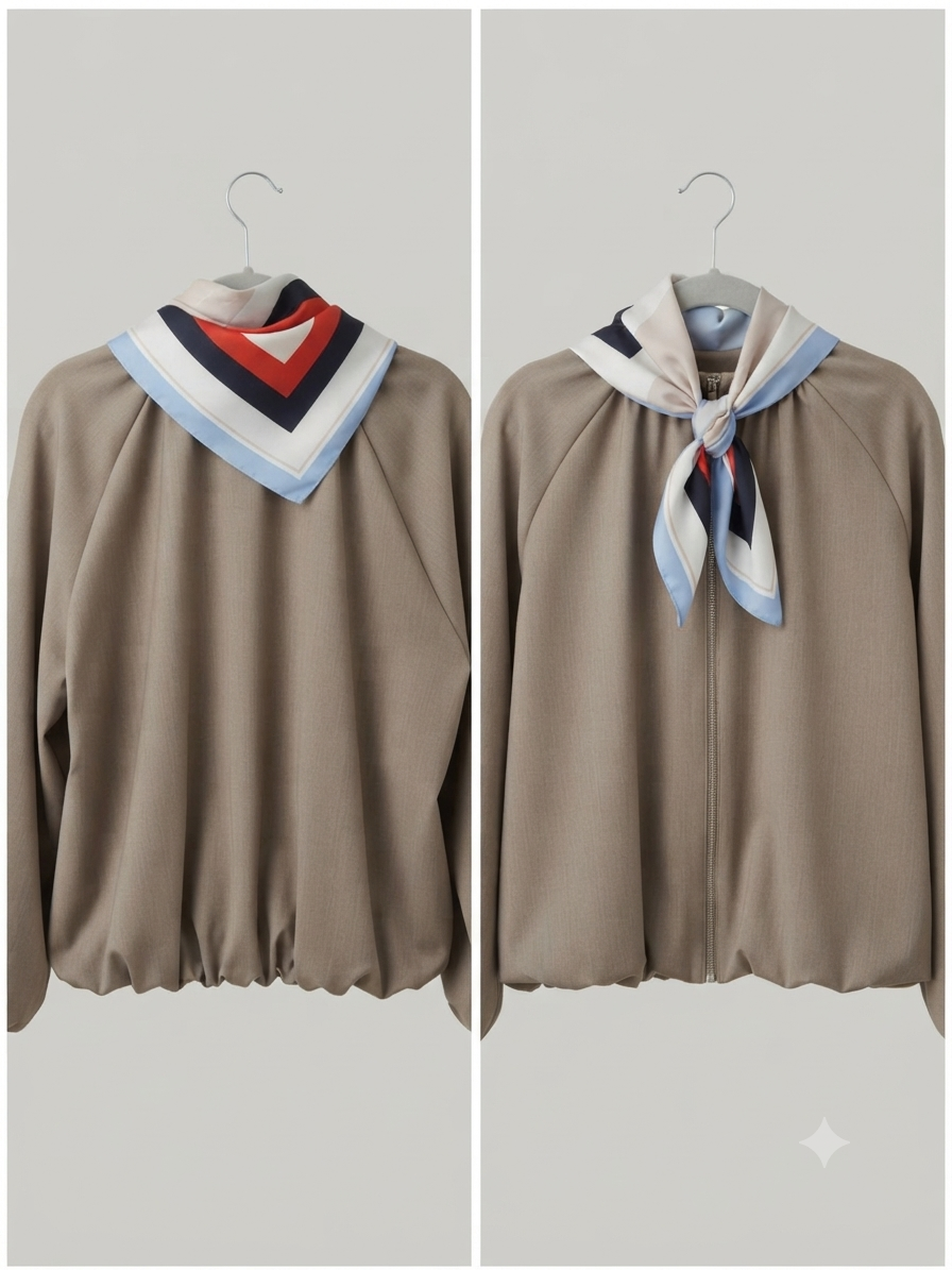 Übergangsjacke mit Foulard