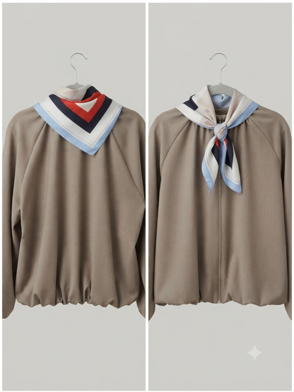 Übergangsjacke mit Foulard