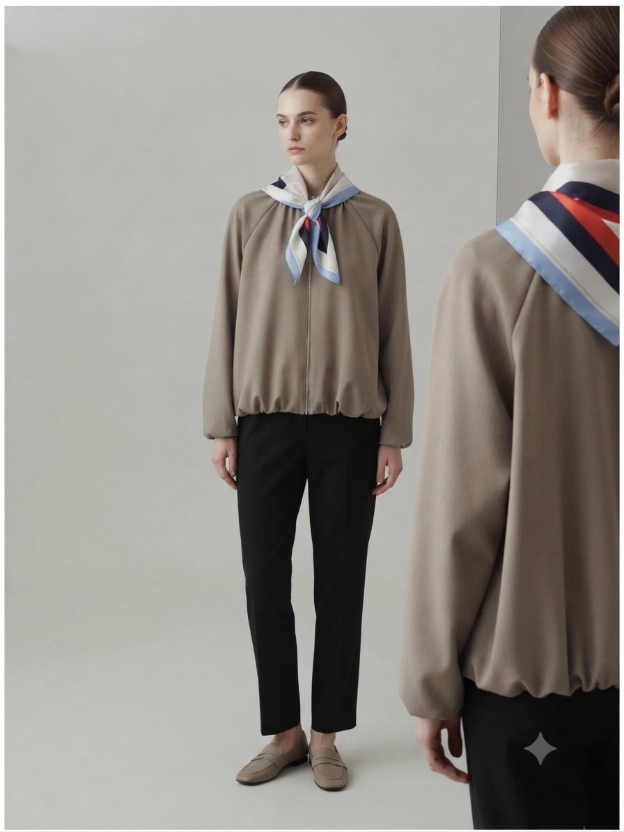 Übergangsjacke mit Foulard