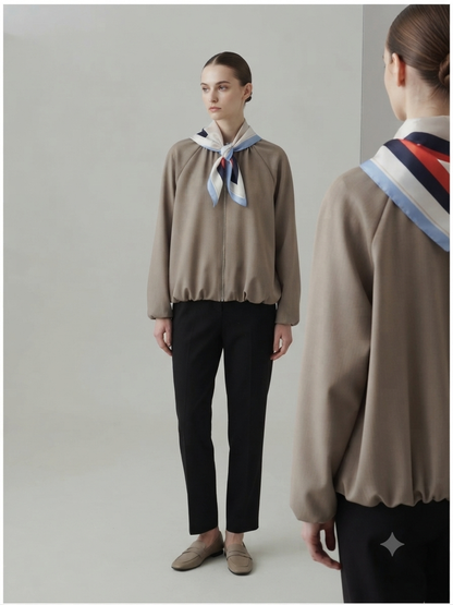 Übergangsjacke mit Foulard