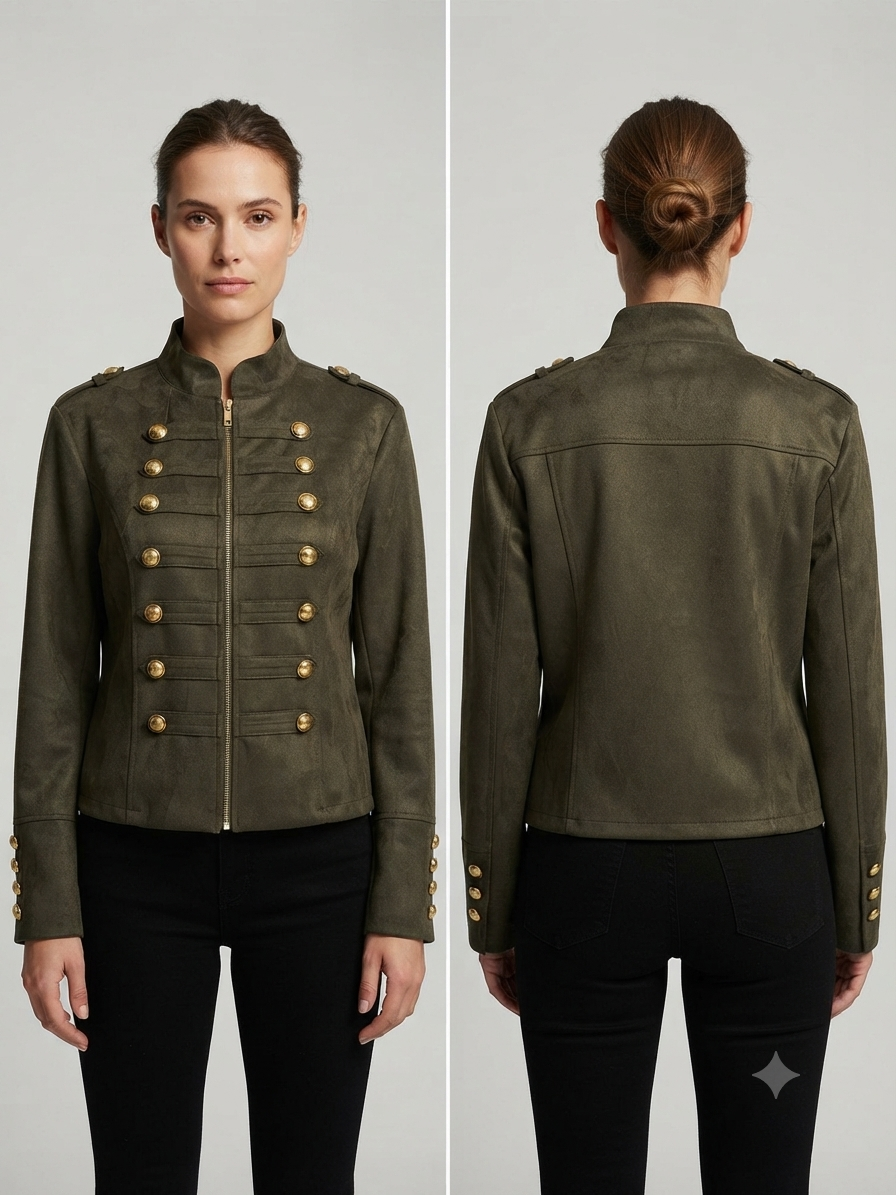 Stylische Jacke mit Knöpfen