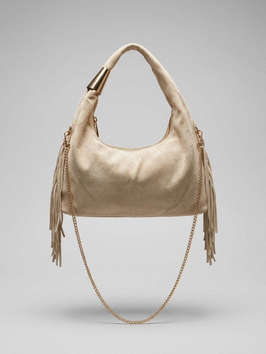 Wildleder-Boho Tasche