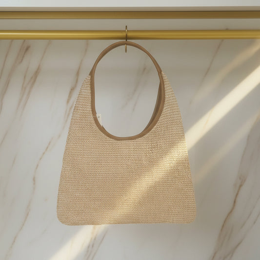 Chic Braune Hobo Strandtasche