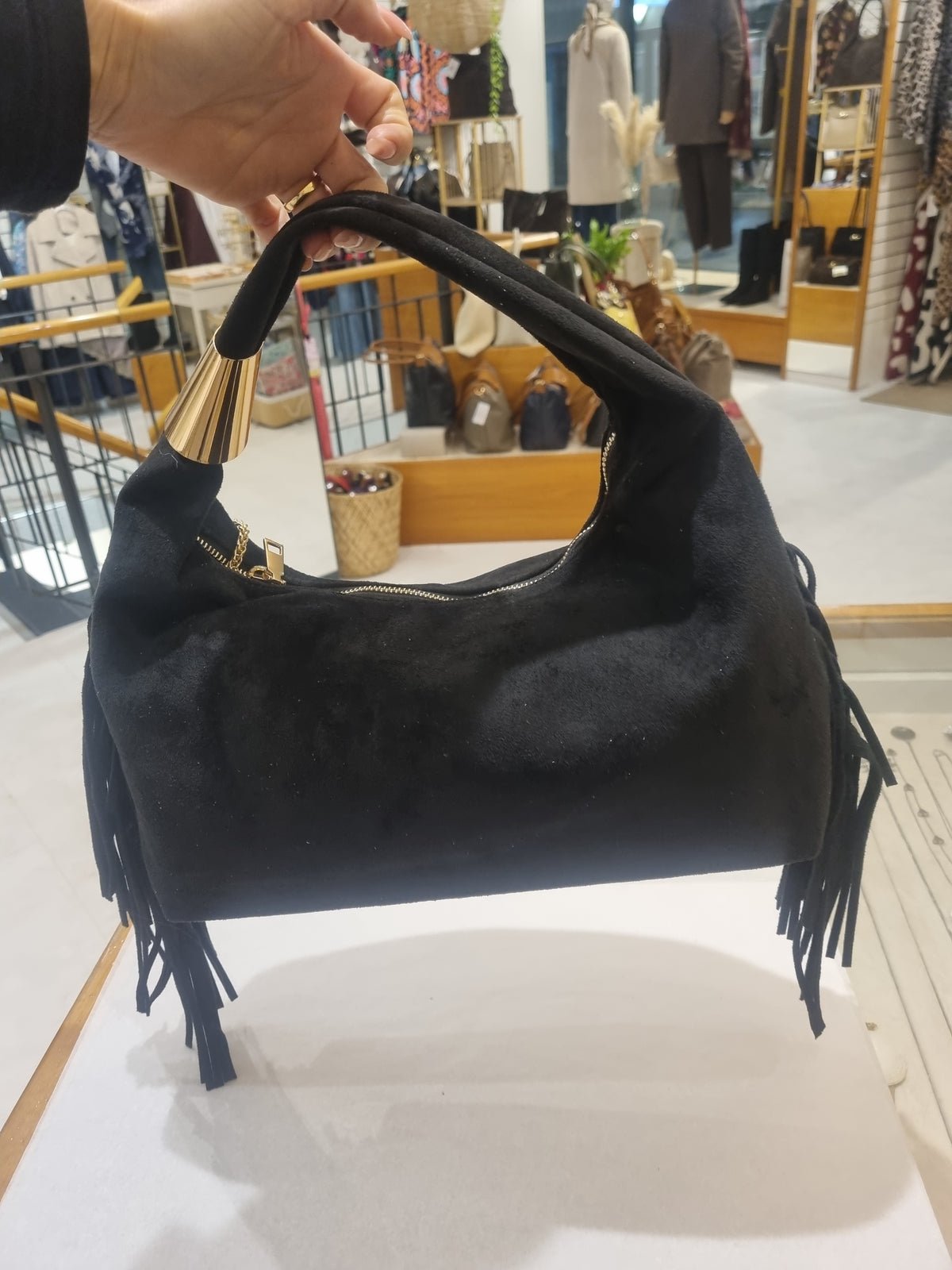 Wildleder-Boho Tasche