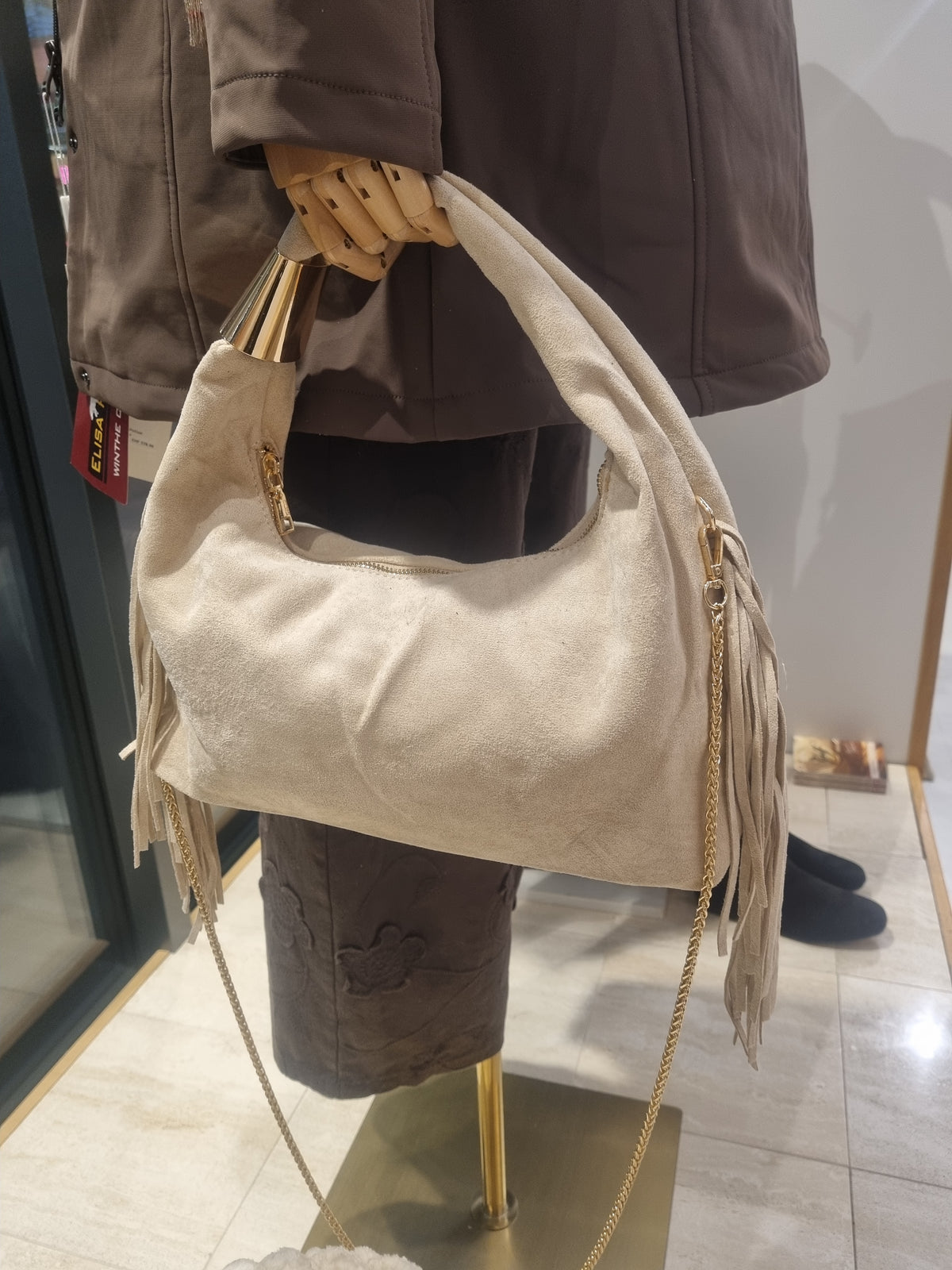 Wildleder-Boho Tasche