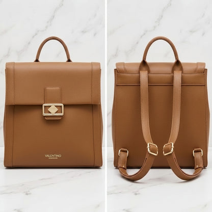 Camel Satchel Tasche mit goldfarbenem Verschluss