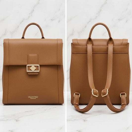 Camel Satchel Tasche mit goldfarbenem Verschluss