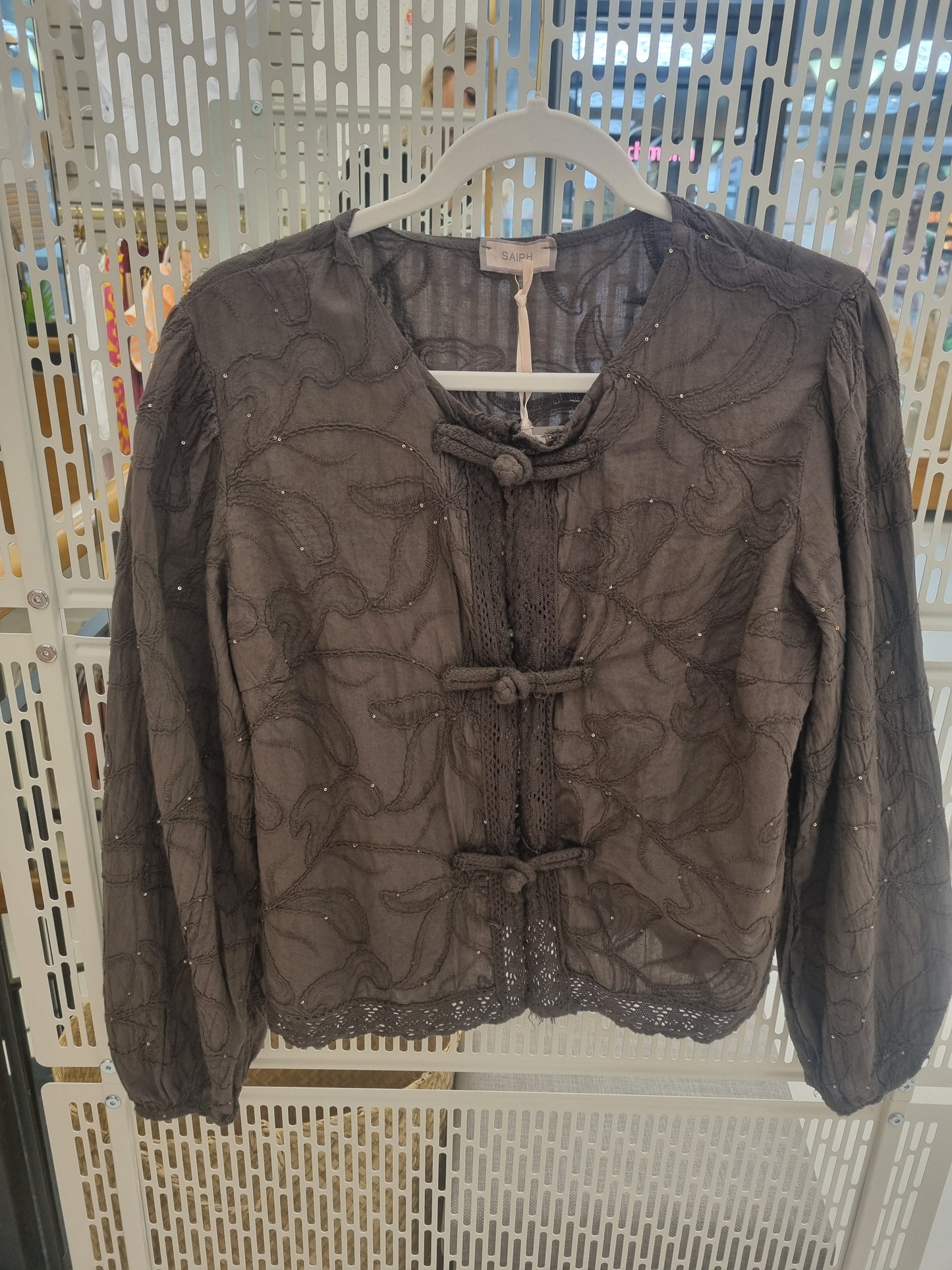Blumen Glitter Bluse