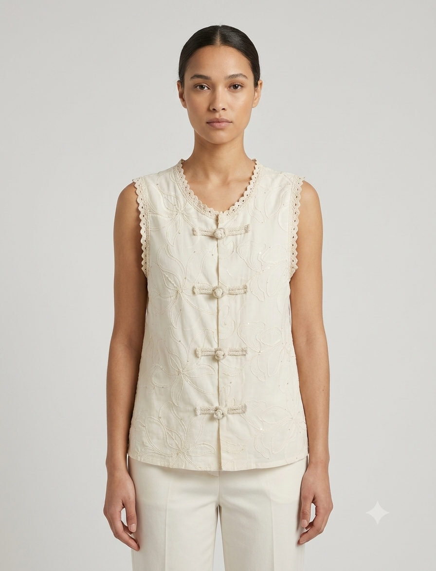 Gilet Glitter Gold