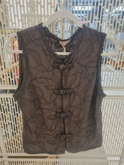 Gilet Glitter Gold