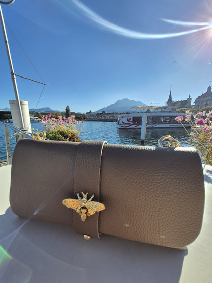 Bienen Echtleder Tasche