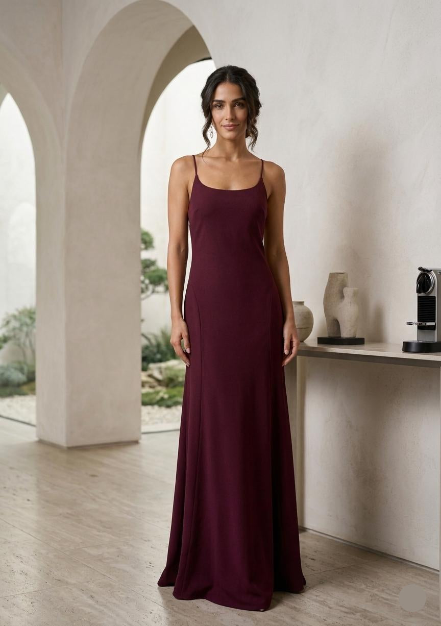Satin Slip-Kleid mit V-Ausschnitt