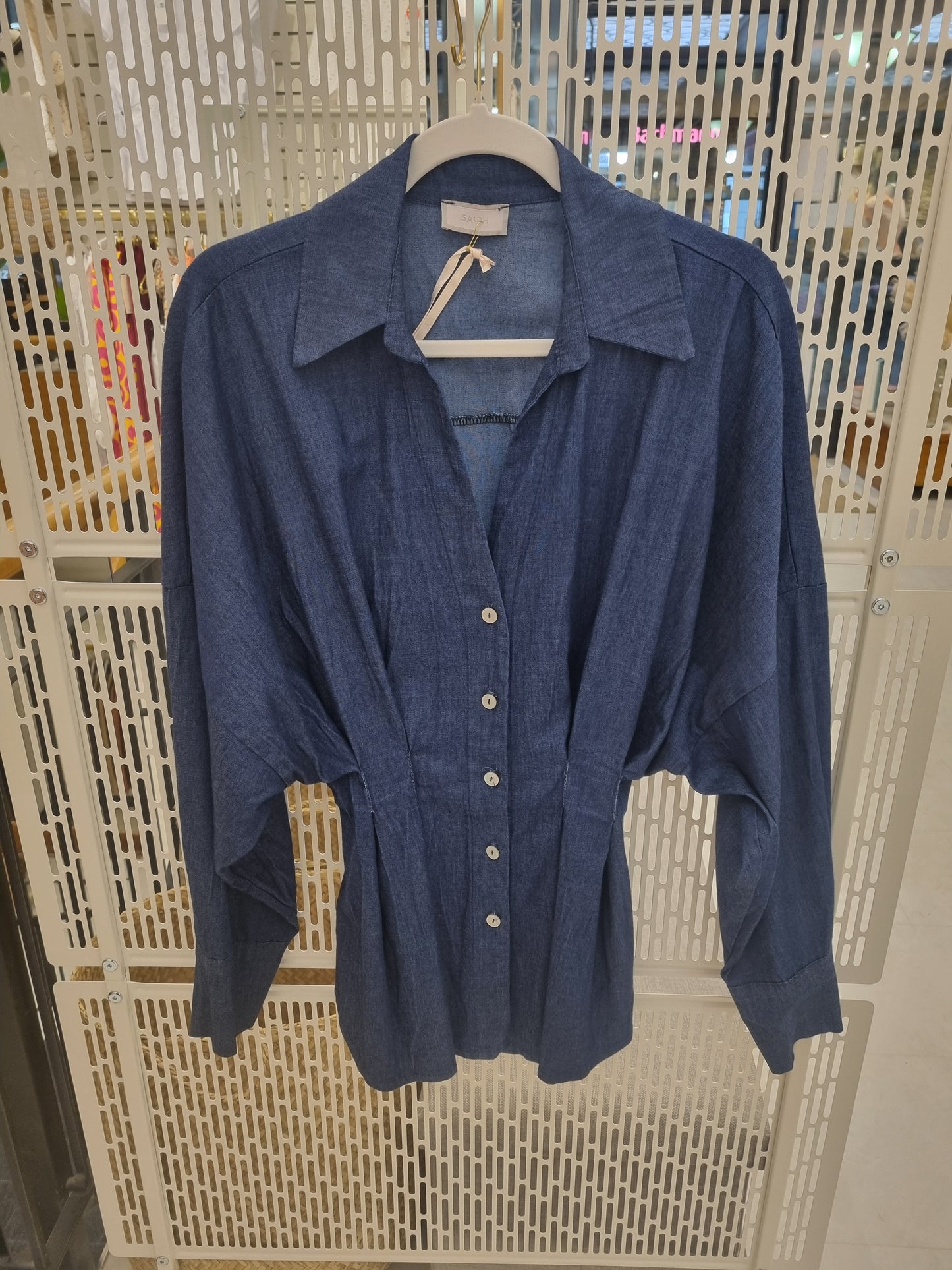 Bluse leichter Jeans Stoff