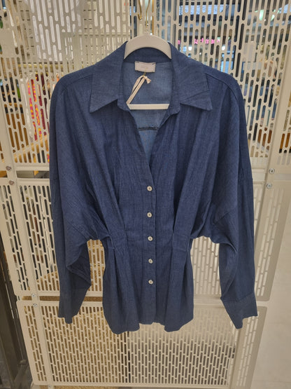 Bluse leichter Jeans Stoff