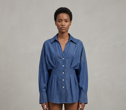 Bluse leichter Jeans Stoff