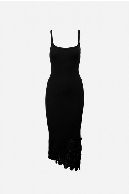 NERO Midikleid mit Häkelsaum