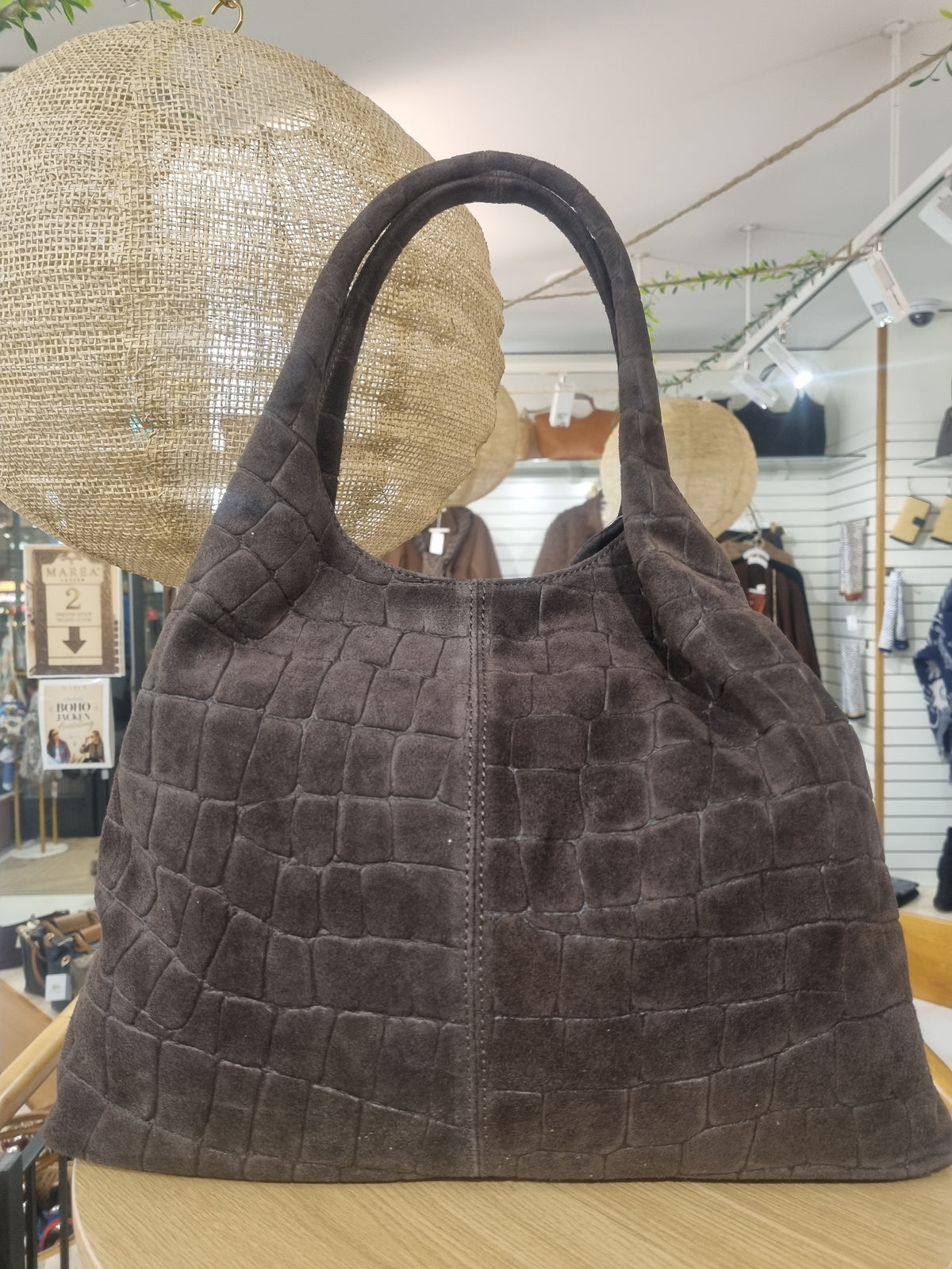 Crock Tasche Braun Leder