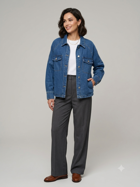 Jeans Jacke Oversize