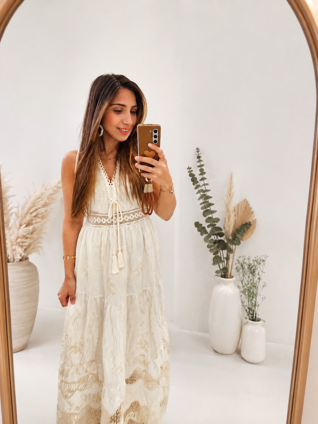 Cupshe Tropisches Maxi-Kleid mit Stufenrock