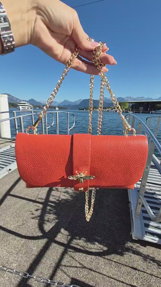 Bienen Echtleder Tasche