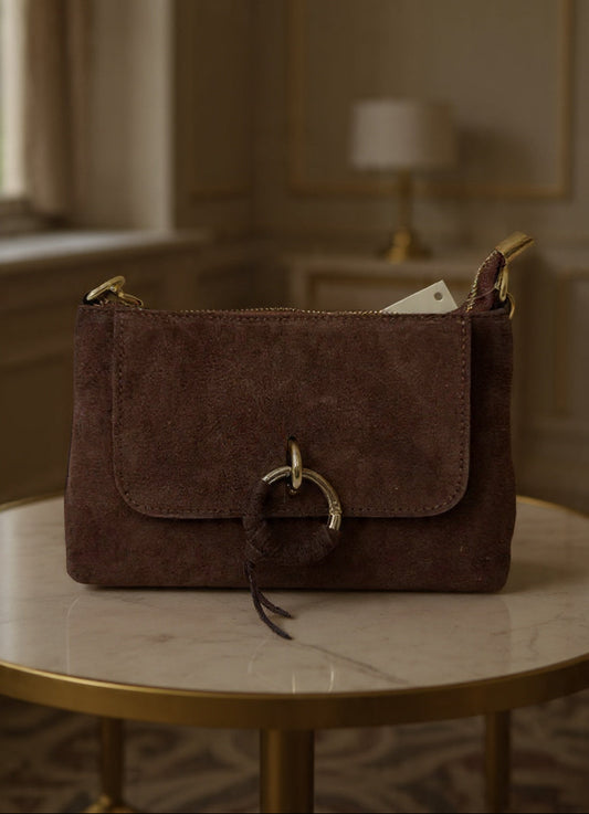 Handtasche Echtleder "Perla" hellbraun