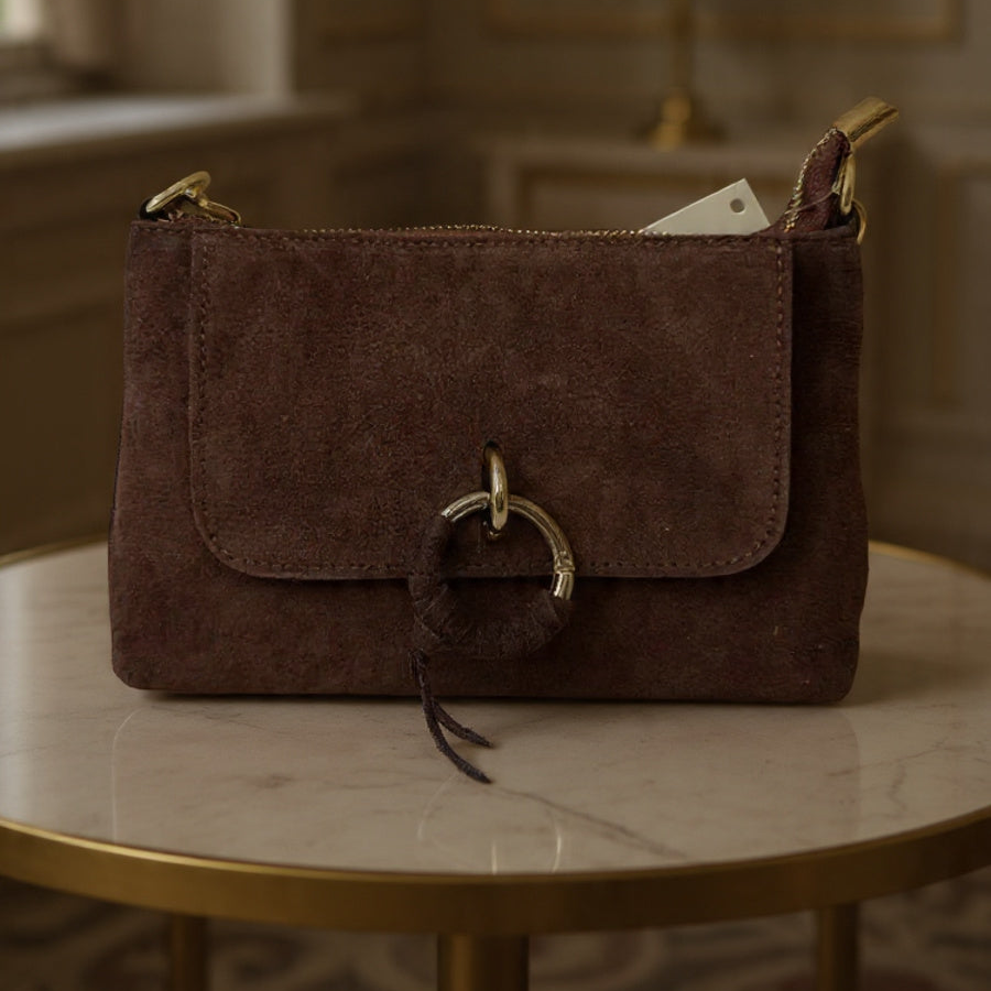 Handtasche Echtleder "Perla" hellbraun