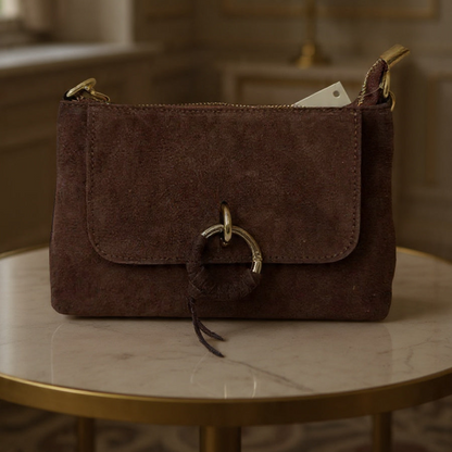 Handtasche Echtleder "Perla" hellbraun